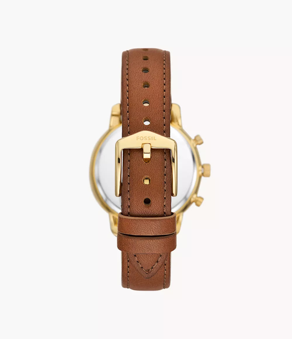 Neutra Chronograph Medium Brown Leather Watch ES5278 - KRISHNA WATCH COMPANY
