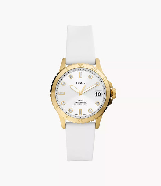 FB-01 Three-Hand Date White Silicone Watch ES5286
