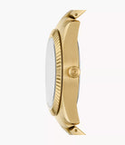 FOSSIL Scarlette Three-Hand Date Gold-Tone Stainless Steel Watch - ES5338