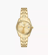 FOSSIL Scarlette Three-Hand Date Gold-Tone Stainless Steel Watch - ES5338