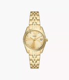 FOSSIL Scarlette Three-Hand Date Gold-Tone Stainless Steel Watch - ES5338