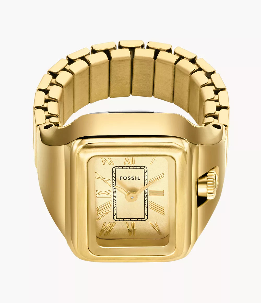 Raquel Watch Ring Two-Hand Gold-Tone Stainless Steel ES5343 - KRISHNA WATCH COMPANY