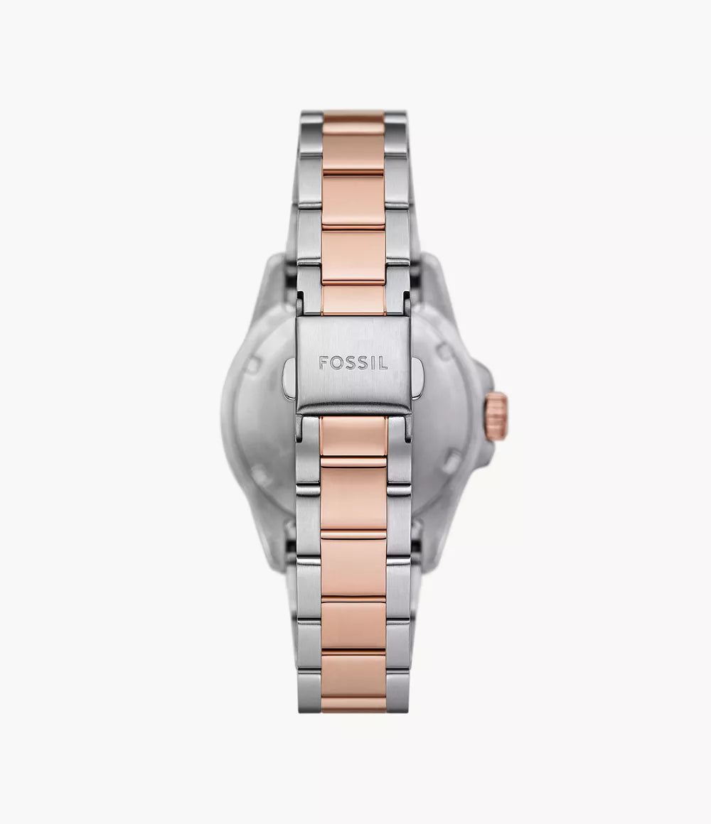 Fossil Blue Dive Three-Hand Two-Tone Stainless Steel Watch ES5348 - KRISHNA WATCH COMPANY