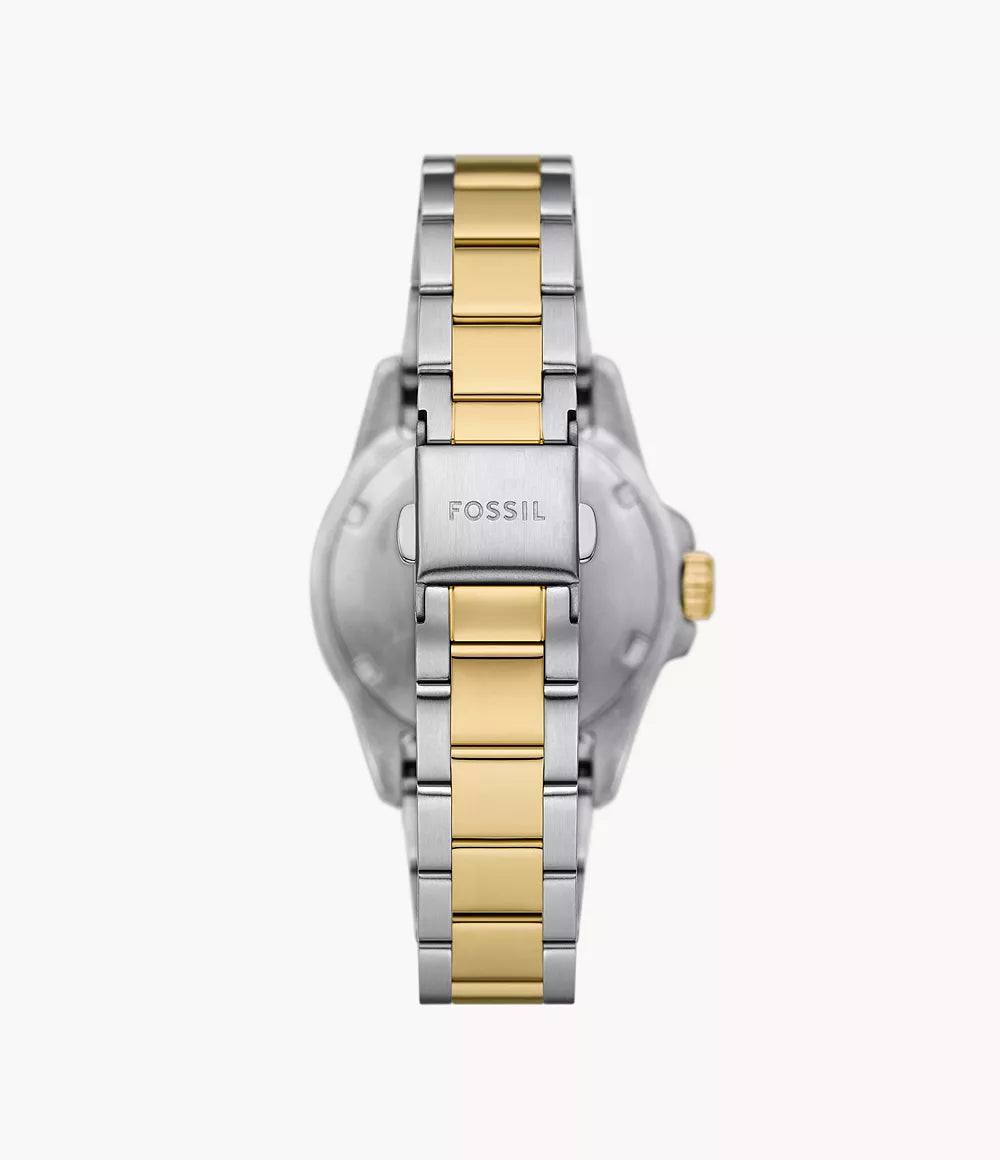 Fossil Blue Dive Three-Hand Two-Tone Stainless Steel Watch ES5349 - KRISHNA WATCH COMPANY