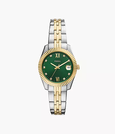 Fossil Scarlette Three-Hand Date Two-Tone Stainless Steel Watch - ES5388 - KRISHNA WATCH COMPANY