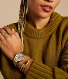 Fossil Gilmore Three-Hand Date Gold-Tone Stainless Steel Watch - ES5395 - KRISHNA WATCH COMPANY