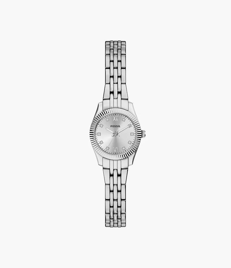 Fossil Scarlette Mini 20mm Three-Hand Stainless Steel Watch ES5475