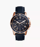 Grant Sport Chronograph Blue Leather Watch FS5237