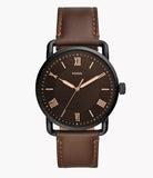 Fossil Copeland Three-Hand Brown Leather Watch - FS5666