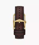 FOSSIL Carraway Three-Hand Brown Croco Leather Watch FS6011