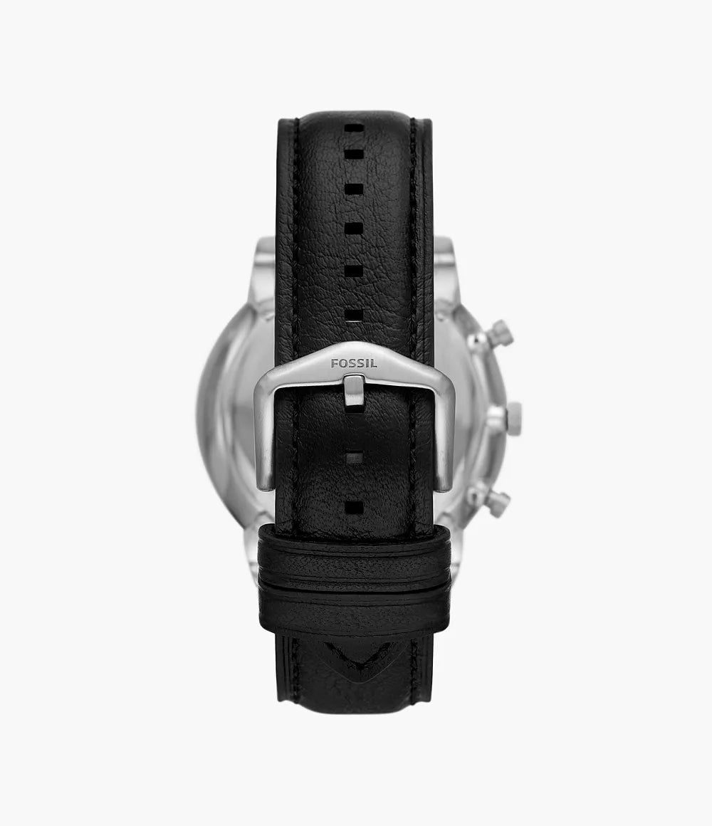 FOSSIL Neutra Chronograph Black LiteHide Leather Watch FS6016 - KRISHNA WATCH COMPANY
