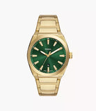 Fossil Everett Three-Hand Date Gold-Tone Stainless Steel Watch FS6090