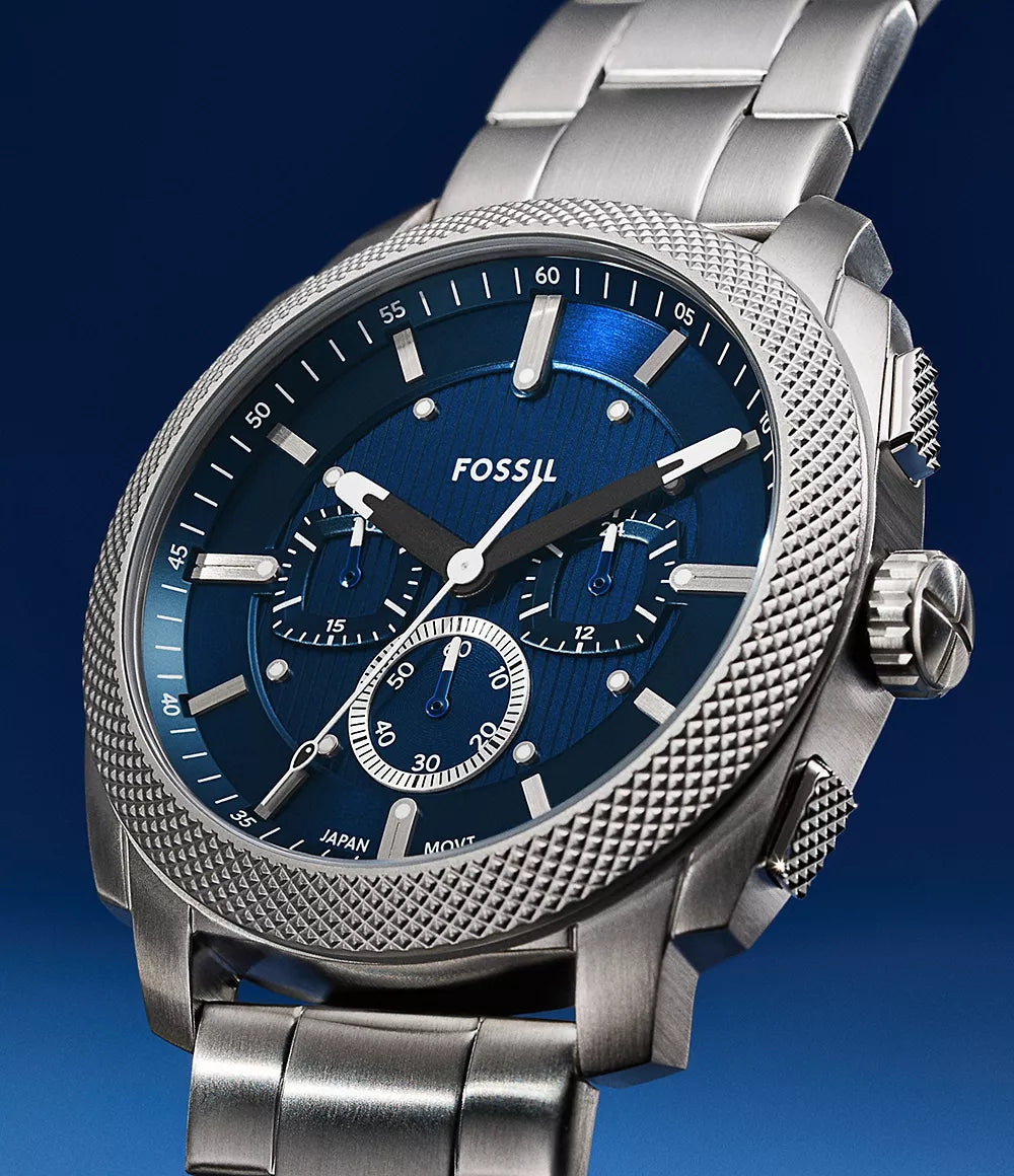 Fossil Machine Silver Watch FS6096 - KRISHNA WATCH COMPANY