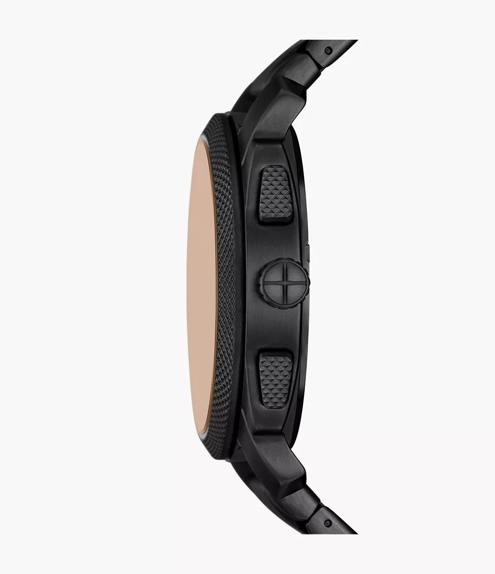 Fossil Machine Chronograph Black Stainless Steel Watch - FS6097 - KRISHNA WATCH COMPANY