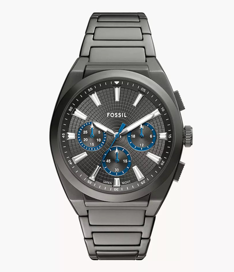 Fossil Everett Chronograph Smoke Stainless Steel Watch - FS6107 - KRISHNA WATCH COMPANY
