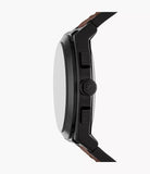 Fossil Men's Analog Quartz Watch with Leather Strap - FS6108