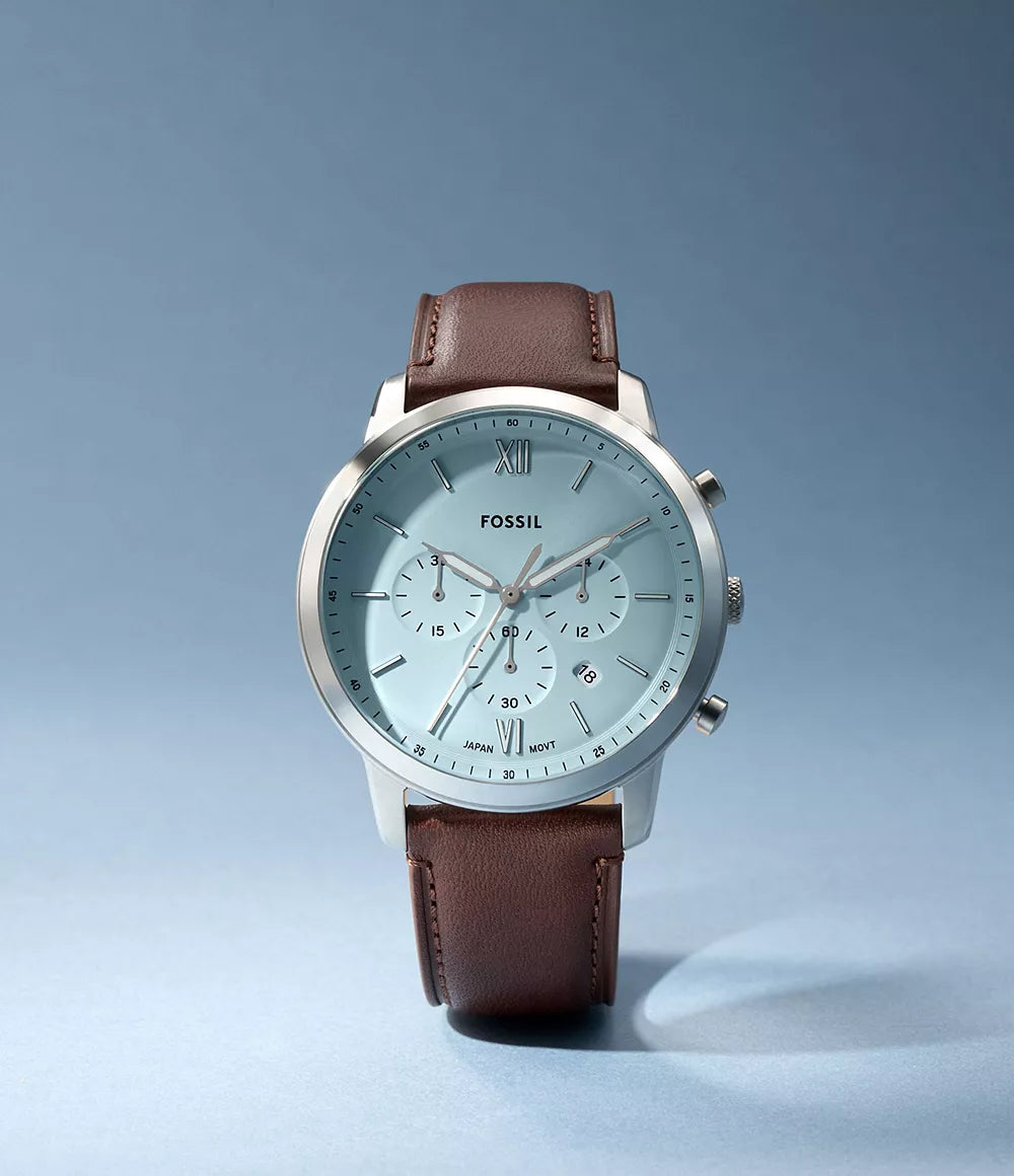 Fossil Neutra Chronograph Brown Leather Watch - FS6109 - KRISHNA WATCH COMPANY