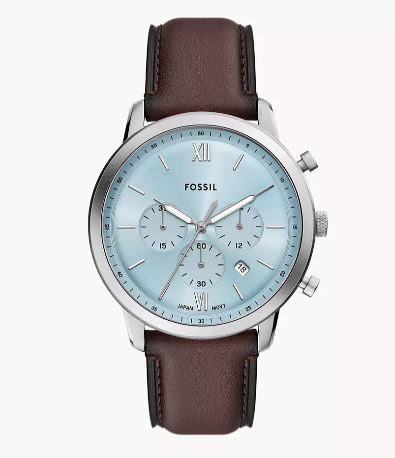 Fossil Neutra Chronograph Brown Leather Watch - FS6109 - KRISHNA WATCH COMPANY