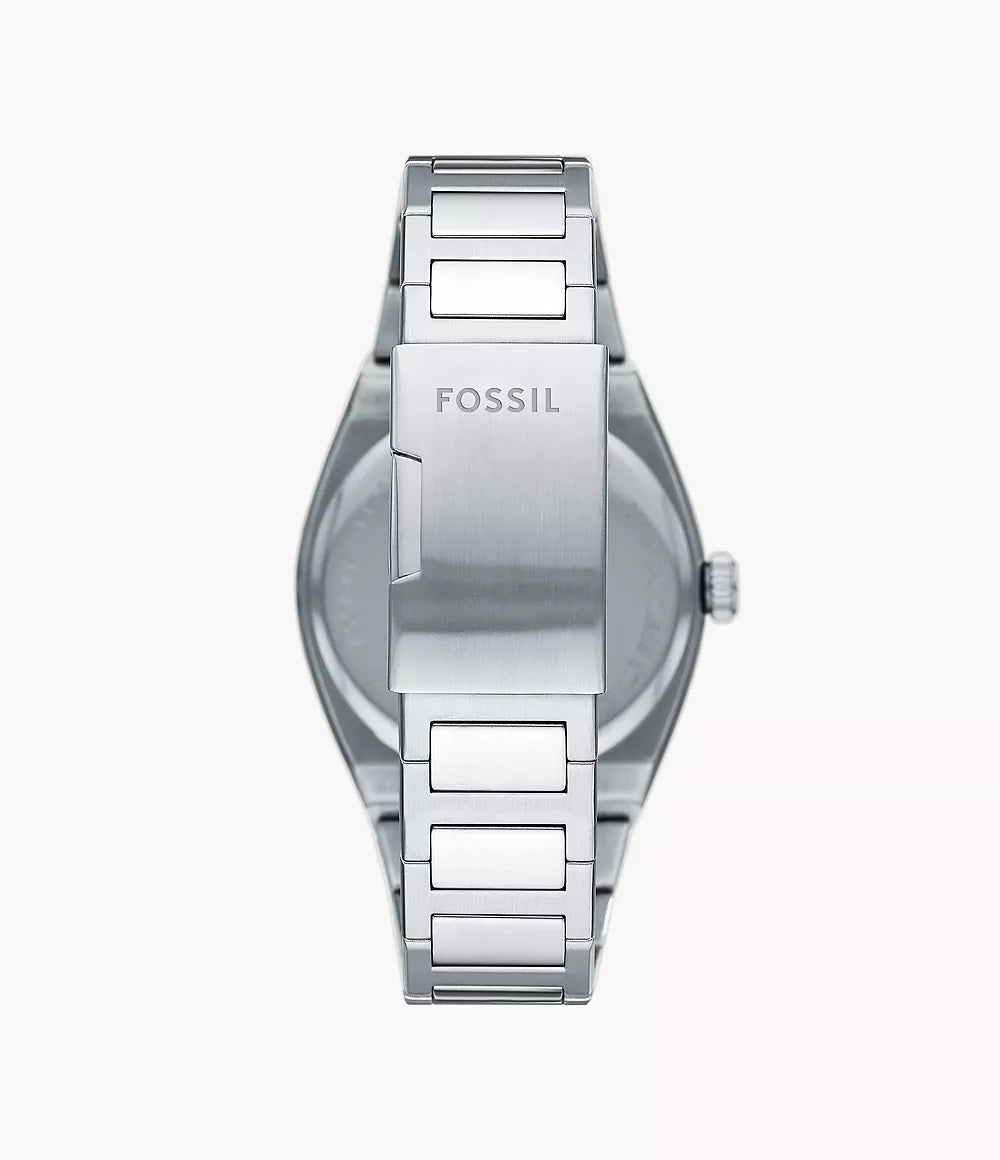 Fossil Everett Three-Hand Date Stainless Steel Watch - FS6114 - KRISHNA WATCH COMPANY