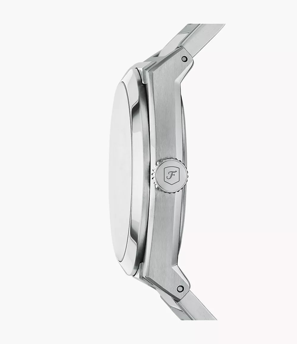 Fossil Everett Three-Hand Date Stainless Steel Watch - FS6114 - KRISHNA WATCH COMPANY