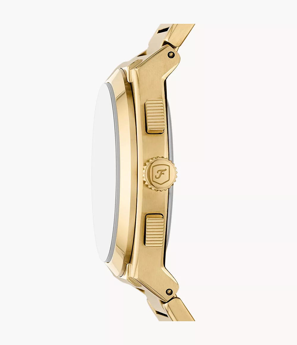 Fossil Everett Chronograph Gold-Tone Stainless Steel Watch - FS6119 - KRISHNA WATCH COMPANY