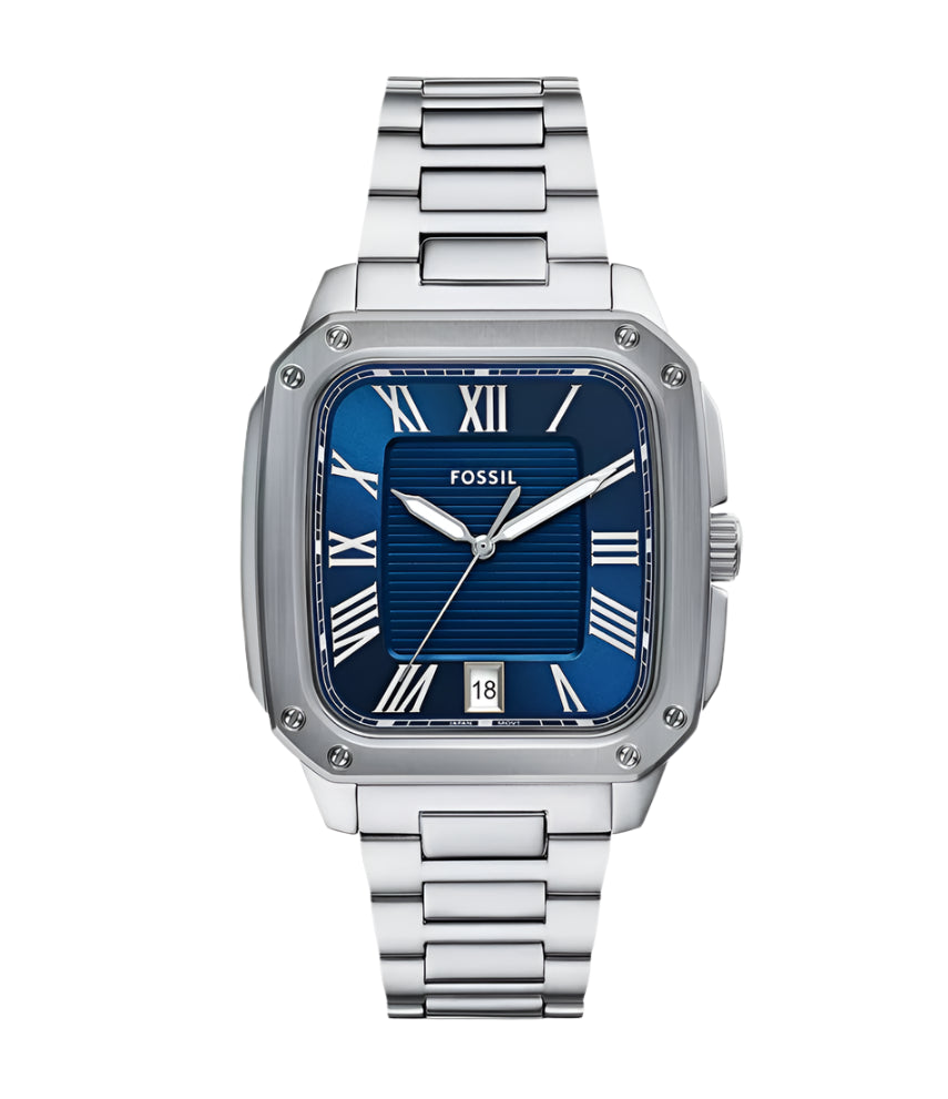 Fossil Crosby Three-Hand Date Stainless Steel Watch - FS6121 - KRISHNA WATCH COMPANY