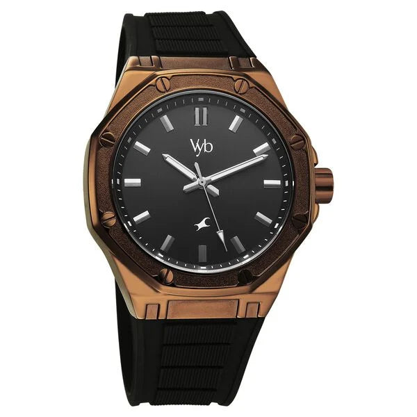 Vyb Rebel By Fastrack Quartz Analog Watch For Guys - 30008QP01W - KRISHNA WATCH COMPANY