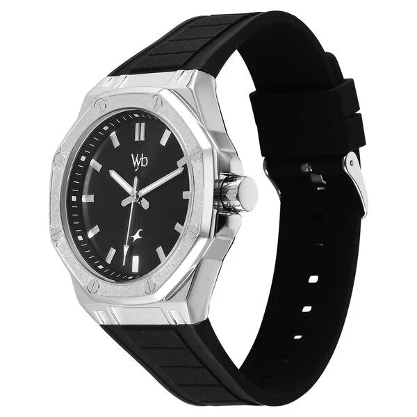 Vyb Rebel By Fastrack Quartz Analog Watch For Guys - 30008SP01W - KRISHNA WATCH COMPANY