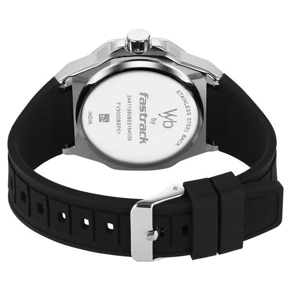 Vyb Rebel By Fastrack Quartz Analog Watch For Guys - 30008SP01W - KRISHNA WATCH COMPANY