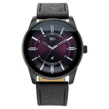 Vyb Drift By Fastrack Quartz Analog Purple Dial Black Leather Strap Watch For Guys FV30021NL02W