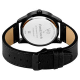 Vyb Drift By Fastrack Quartz Analog Burnt Orange Dial Black Leather Strap Watch For Guys FV30021NL03W
