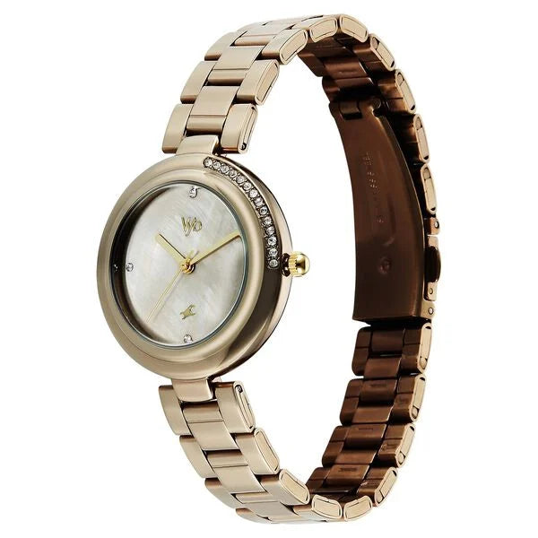 Vyb Aura By Fastrack Quartz Analog Watch For Girls - 60106KM01W - KRISHNA WATCH COMPANY
