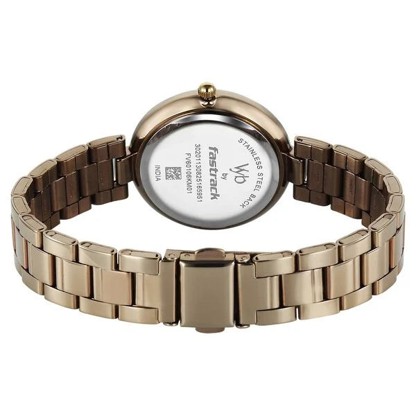 Vyb Aura By Fastrack Quartz Analog Watch For Girls - 60106KM01W - KRISHNA WATCH COMPANY