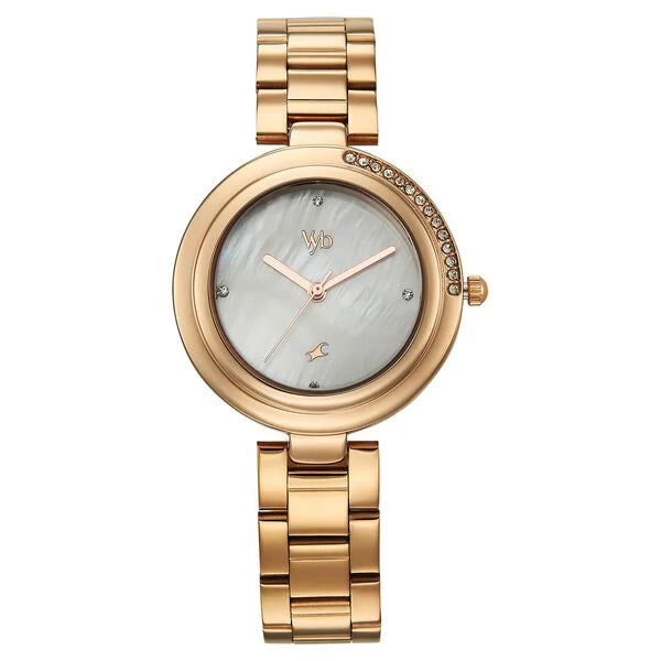 Vyb Aura By Fastrack Quartz Analog Watch For Girls - 60106WM01W - KRISHNA WATCH COMPANY