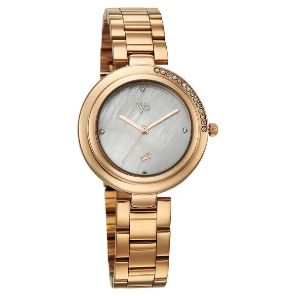 Vyb Aura By Fastrack Quartz Analog Watch For Girls - 60106WM01W - KRISHNA WATCH COMPANY