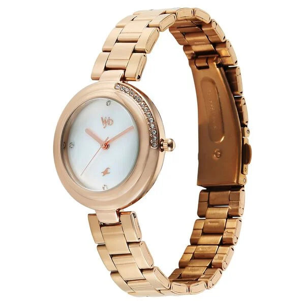 Vyb Aura By Fastrack Quartz Analog Watch For Girls - 60106WM01W - KRISHNA WATCH COMPANY