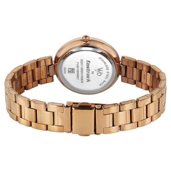 Vyb Aura By Fastrack Quartz Analog Watch For Girls - 60106WM01W - KRISHNA WATCH COMPANY