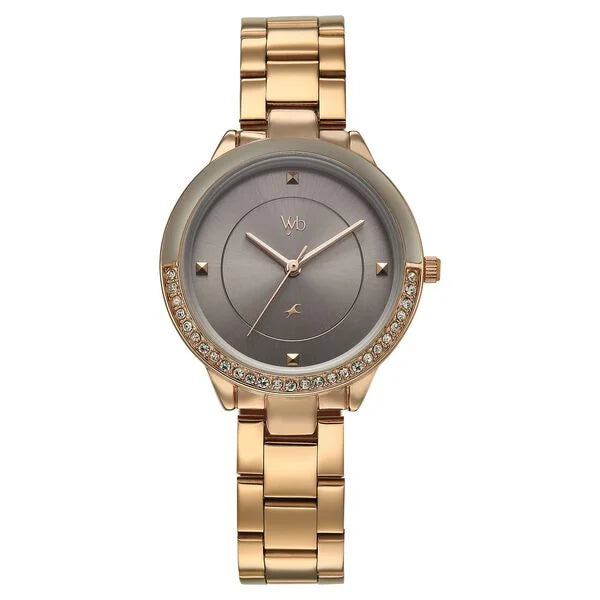 Vyb Eclipse By Fastrack Quartz Analog Watch For Girls - 60107WM01W - KRISHNA WATCH COMPANY