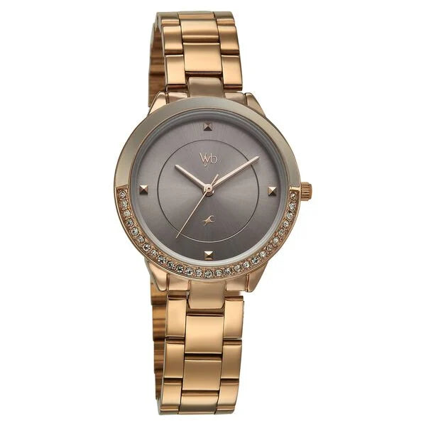 Vyb Eclipse By Fastrack Quartz Analog Watch For Girls - 60107WM01W - KRISHNA WATCH COMPANY