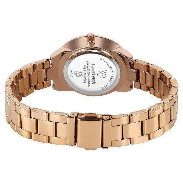 Vyb Eclipse By Fastrack Quartz Analog Watch For Girls - 60107WM01W - KRISHNA WATCH COMPANY