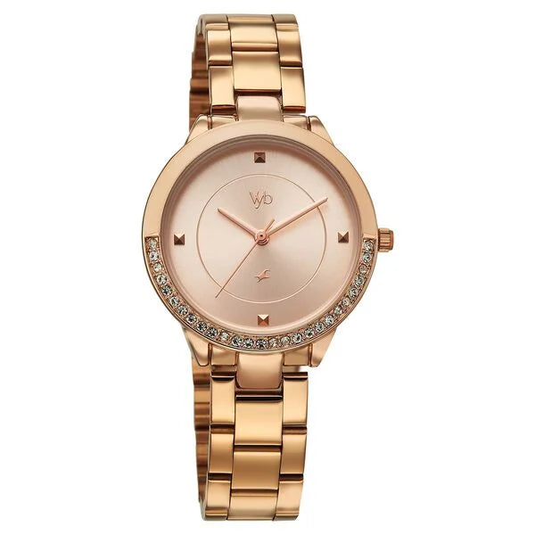 Vyb Eclipse By Fastrack Quartz Analog Watch For Girls - 60107WM02W - KRISHNA WATCH COMPANY