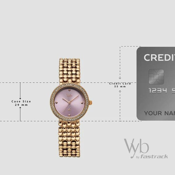 Vyb Iconique By Fastrack Quartz Analog Watch For Girls - FV60111WM02W - KRISHNA WATCH COMPANY