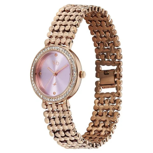 Vyb Iconique By Fastrack Quartz Analog Watch For Girls - FV60111WM02W - KRISHNA WATCH COMPANY