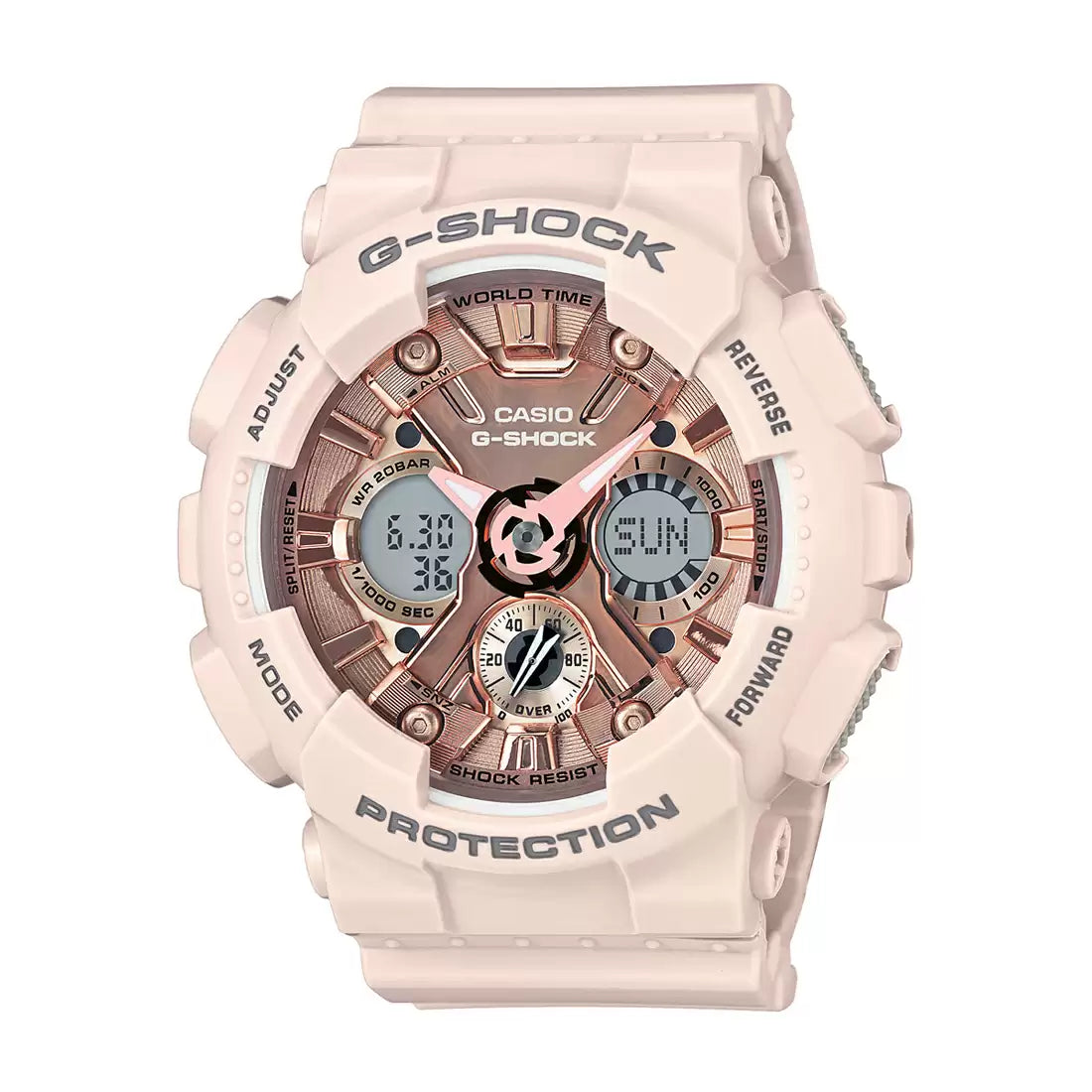 G-SHOCK Pink Analog-Digital - Women's Watch GMA-S120MF-4ADR - G732 - KRISHNA WATCH COMPANY