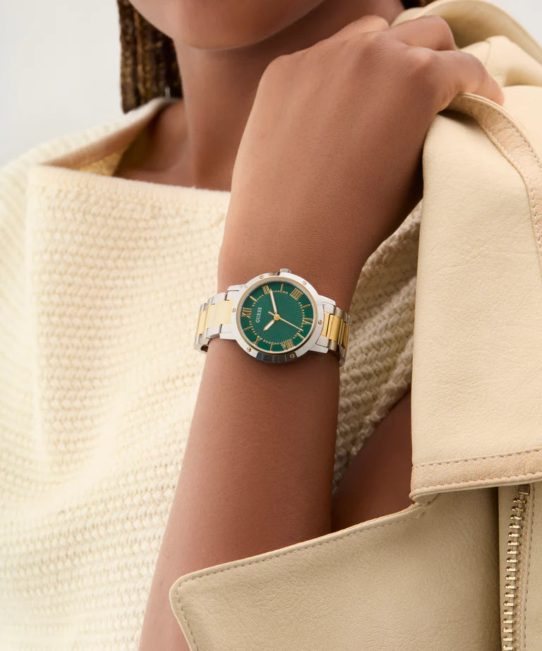 GUESS Dawn Green Round Dial Analog Women's Watch - GW0404L5 - KRISHNA WATCH COMPANY