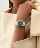 GUESS Dawn Green Round Dial Analog Women's Watch - GW0404L5