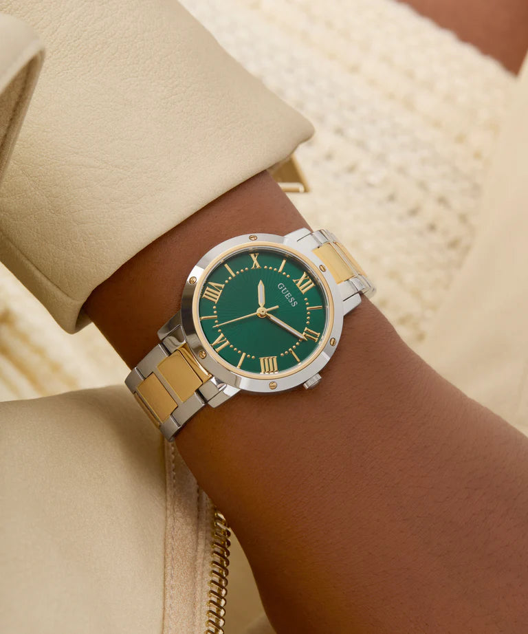 GUESS Dawn Green Round Dial Analog Women's Watch - GW0404L5 - KRISHNA WATCH COMPANY