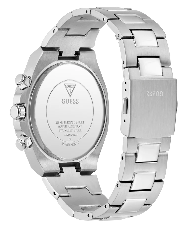 GUESS Mens Equity Silver Tone Analog Watch - GW0703G7 - KRISHNA WATCH COMPANY