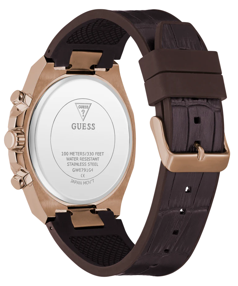 GUESS Mens Brown Coffee Multi-function Watch - GW0791G4 - KRISHNA WATCH COMPANY