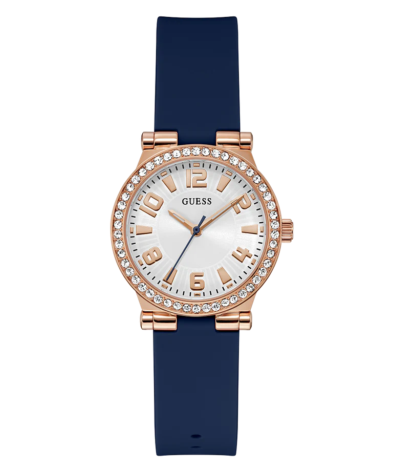 GUESS Ladies Blue Rose Gold Tone Analog Watch GW0844L3 - KRISHNA WATCH COMPANY